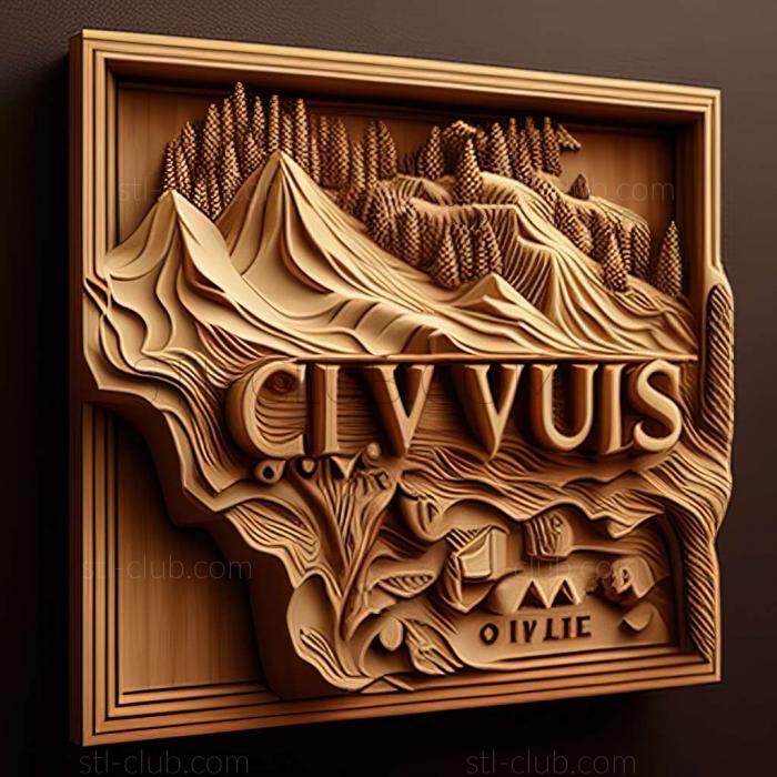 3D model Clovis California (STL)